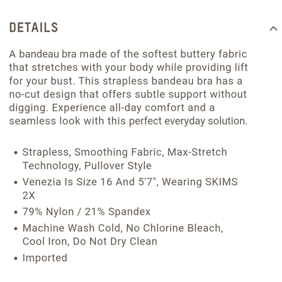 SKIMS Fits Everybody Bandeau Bra in Ochre - Picture 7 of 11